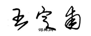 朱锡荣王定甫草书个性签名怎么写