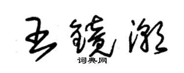 朱锡荣王镜潮草书个性签名怎么写