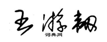 朱锡荣王游韧草书个性签名怎么写