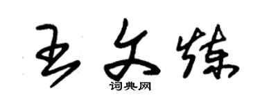 朱锡荣王文炼草书个性签名怎么写