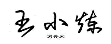 朱锡荣王小炼草书个性签名怎么写