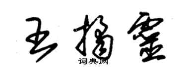 朱锡荣王桔灵草书个性签名怎么写