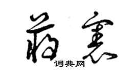 曾庆福蒋宪草书个性签名怎么写