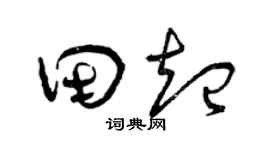 曾庆福田起草书个性签名怎么写