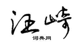 曾庆福汪崎草书个性签名怎么写