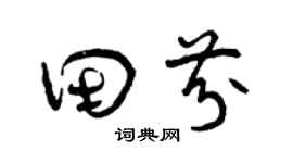 曾庆福田芬草书个性签名怎么写