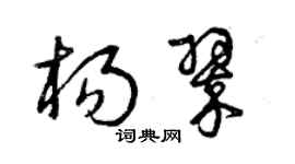 曾庆福杨翠草书个性签名怎么写