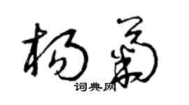 曾庆福杨菊草书个性签名怎么写