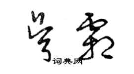 曾庆福吴霜草书个性签名怎么写