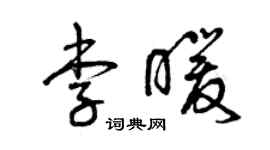 曾庆福李暖草书个性签名怎么写