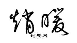 曾庆福赵暖草书个性签名怎么写