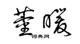 曾庆福董暖草书个性签名怎么写