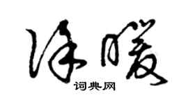 曾庆福徐暖草书个性签名怎么写