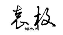 曾庆福袁枚草书个性签名怎么写