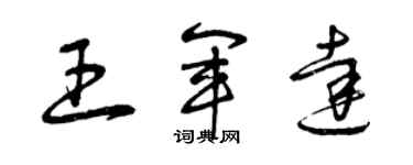 曾庆福王军达草书个性签名怎么写