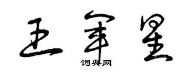 曾庆福王军星草书个性签名怎么写