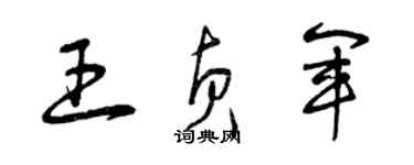 曾庆福王贞军草书个性签名怎么写