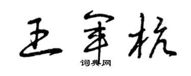 曾庆福王军杭草书个性签名怎么写