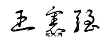 曾庆福王宪强草书个性签名怎么写