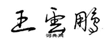 曾庆福王云鹏草书个性签名怎么写