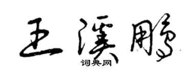 曾庆福王溪鹏草书个性签名怎么写