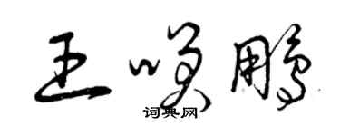 曾庆福王笑鹏草书个性签名怎么写