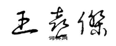 曾庆福王喜杰草书个性签名怎么写