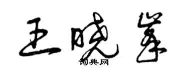 曾庆福王晓峰草书个性签名怎么写