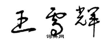 曾庆福王雪辉草书个性签名怎么写