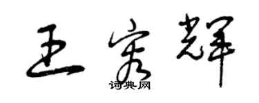 曾庆福王容辉草书个性签名怎么写