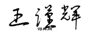 曾庆福王谨辉草书个性签名怎么写