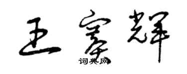 曾庆福王赛辉草书个性签名怎么写