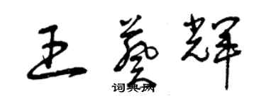 曾庆福王葵辉草书个性签名怎么写