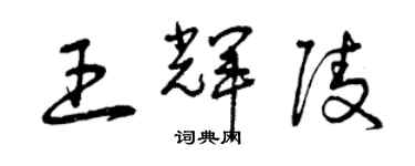 曾庆福王辉陵草书个性签名怎么写