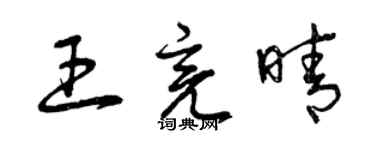 曾庆福王亮晴草书个性签名怎么写