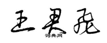 曾庆福王君飞草书个性签名怎么写