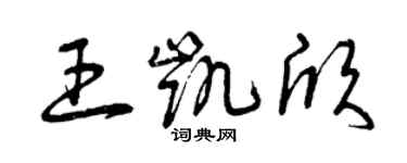 曾庆福王凯欣草书个性签名怎么写