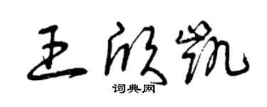 曾庆福王欣凯草书个性签名怎么写