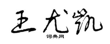 曾庆福王尤凯草书个性签名怎么写