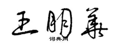 曾庆福王朋华草书个性签名怎么写