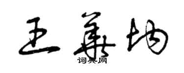 曾庆福王华均草书个性签名怎么写