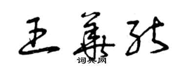 曾庆福王华能草书个性签名怎么写