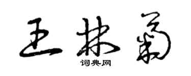 曾庆福王林菊草书个性签名怎么写