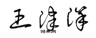 曾庆福王津洋草书个性签名怎么写
