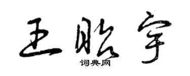 曾庆福王昭宇草书个性签名怎么写