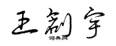 曾庆福王创宇草书个性签名怎么写