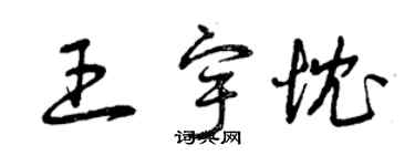 曾庆福王宇忱草书个性签名怎么写