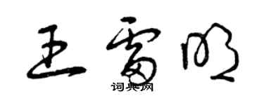 曾庆福王雷明草书个性签名怎么写
