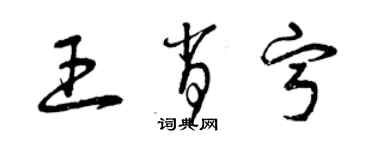 曾庆福王肖宁草书个性签名怎么写