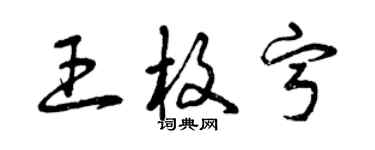 曾庆福王枚宁草书个性签名怎么写